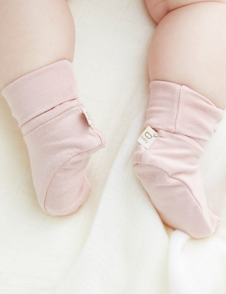 Boody Baby Beanie and Booties set - Rose