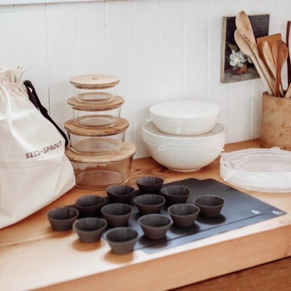 Seed & Sprout Graphite Silicone Muffin Cups- set of 6