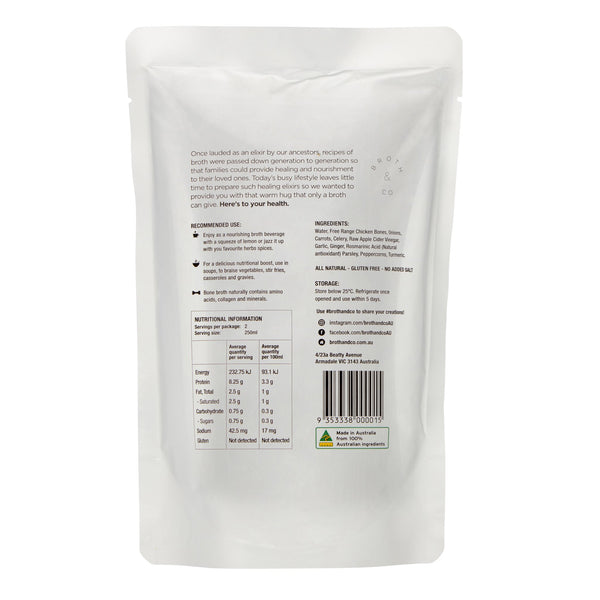 Broth & Co Free Range Chicken Bone Broth 500ml